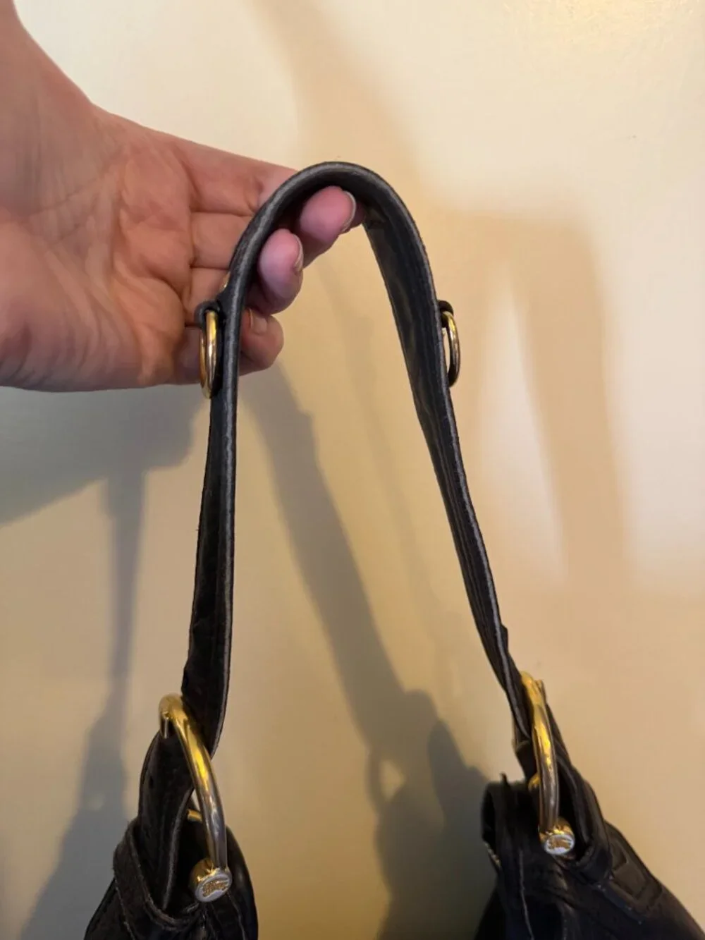 Burberry Black Leather Hobo Bag